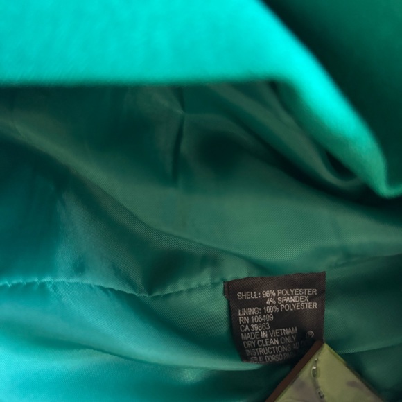 Tahari Arthur S. Levine Green Blazer & Skirt Suit Set Women’s Size 4 Elegant - Picture 15 of 15